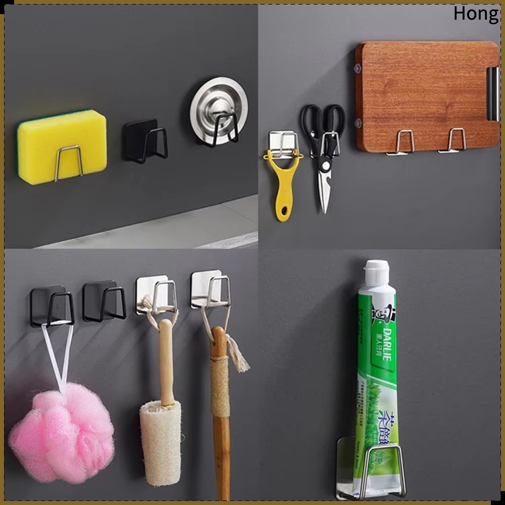 Kitchen Gadgets Organizer - キッチンスポンジ収納、シンク排水口用乾燥ラック、棚、トイレ・浴室用スポンジホルダー、清掃用スポンジラック、フック、アクセサリー、ツール