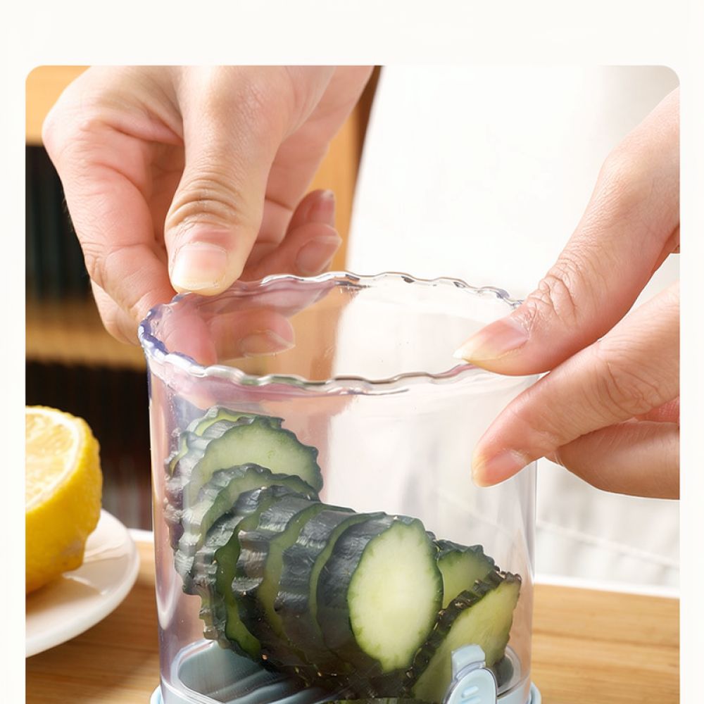 Kitchen Helper Gadgets - 手動式ステンレス製スライサー、キッチン用野菜カッター、ポータブルなフルーツチョッパー、サラダやデザート、料理の準備に最適な調理器具。
